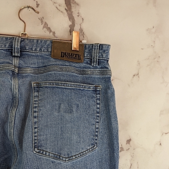Duluth Trading Jeans Mens 34 X 30 Flex Ballroom Light Wash Denim Blue - Picture 11 of 11